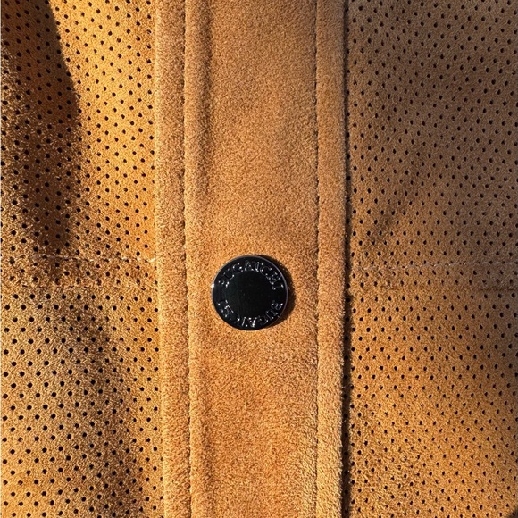 BUGATCHI SuaveLeather ButtonUp Shirt size L, Tan,100%Genuine, Italian-design,NWT - Picture 10 of 16